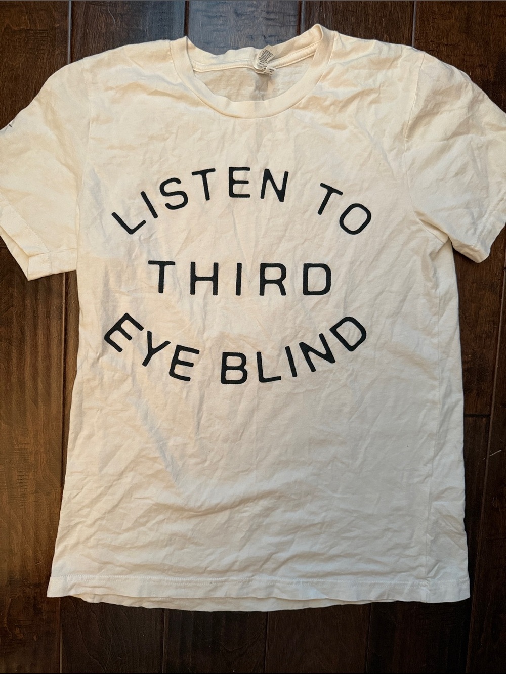 Bella Canvas Cream Short-Sleeve 'Listen to Third Eye Blind' Graphic Tee